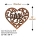 Hanging Open Heart with Birds Ornament Natural Finish - Happy Gardens