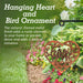 Hanging Open Heart with Birds Ornament Natural Finish - Happy Gardens