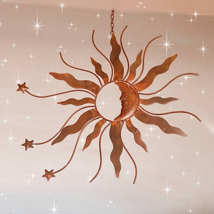 Hanging Sun, Moon, and Stars Ornament - Happy Gardens