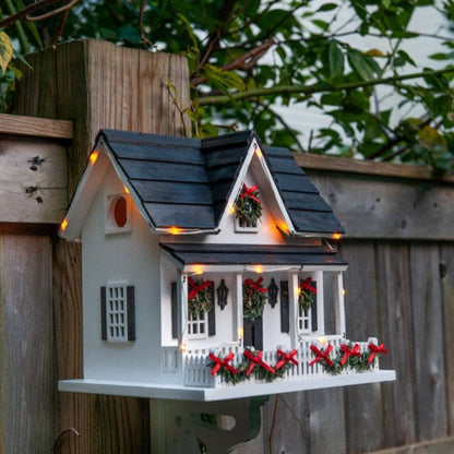Happy Gardens - Holiday Birdhouse w/Lights 