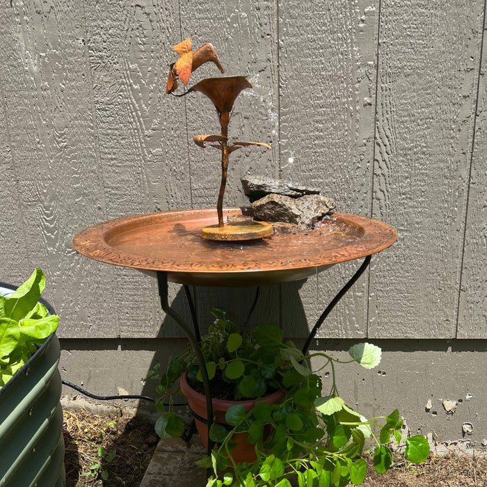 Happy Gardens - Hummingbird Solid Copper Dripper Fountain