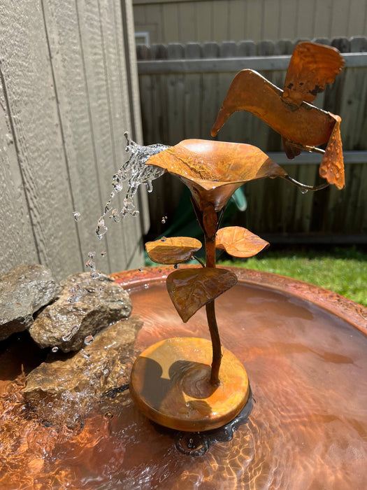 Happy Gardens - Hummingbird Solid Copper Dripper Fountain