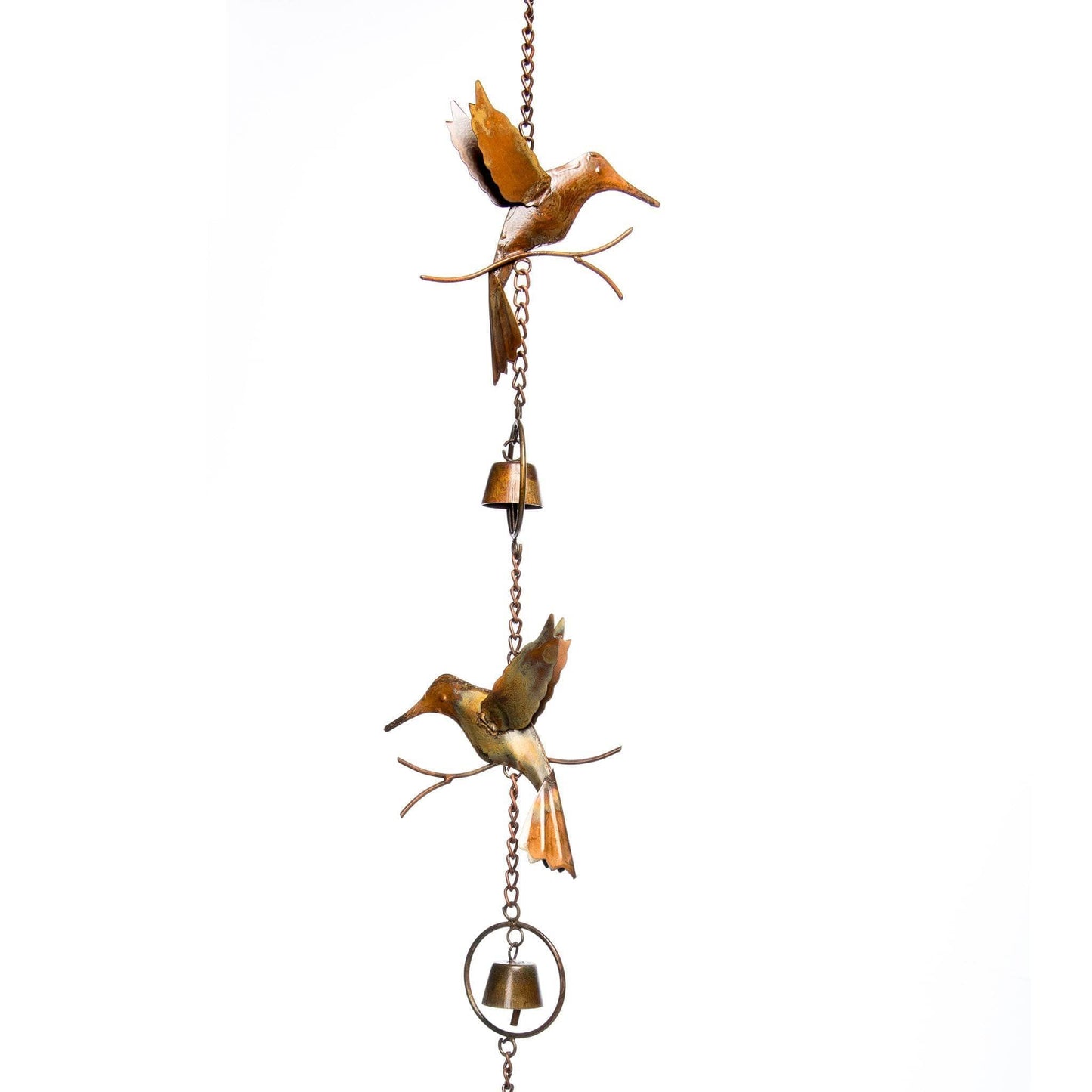 Happy Gardens - Hummingbirds and Bells Rain Chain