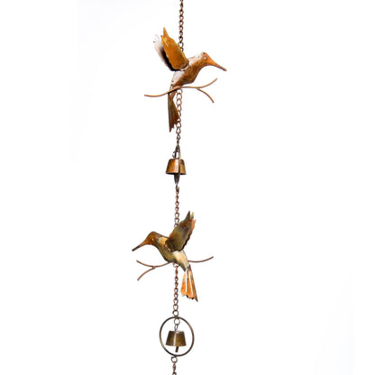 Happy Gardens - Hummingbirds and Bells Rain Chain