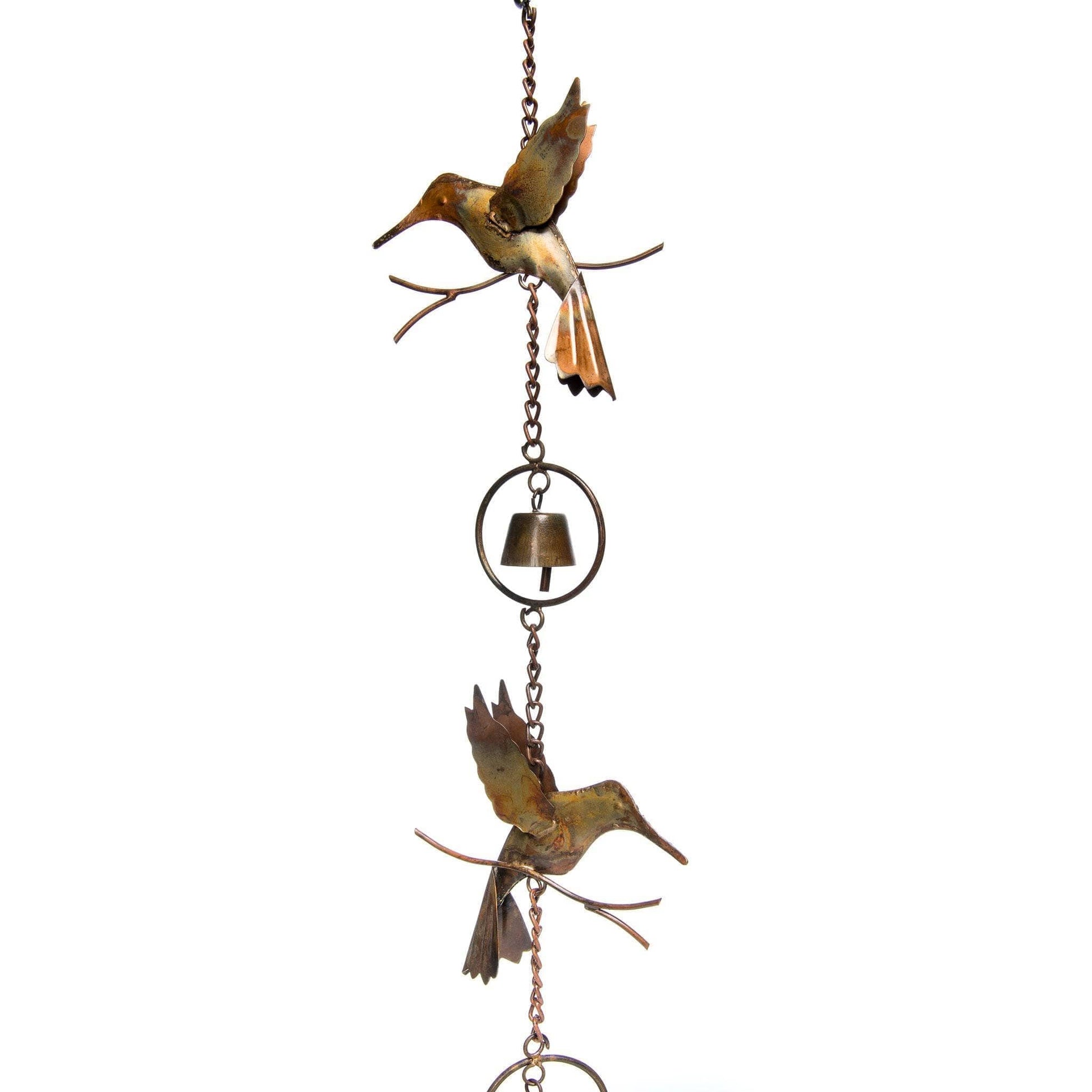Happy Gardens - Hummingbirds and Bells Rain Chain