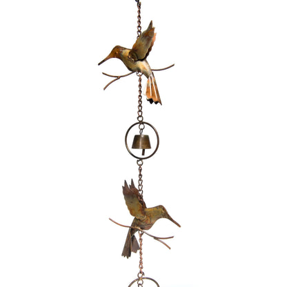 Happy Gardens - Hummingbirds and Bells Rain Chain