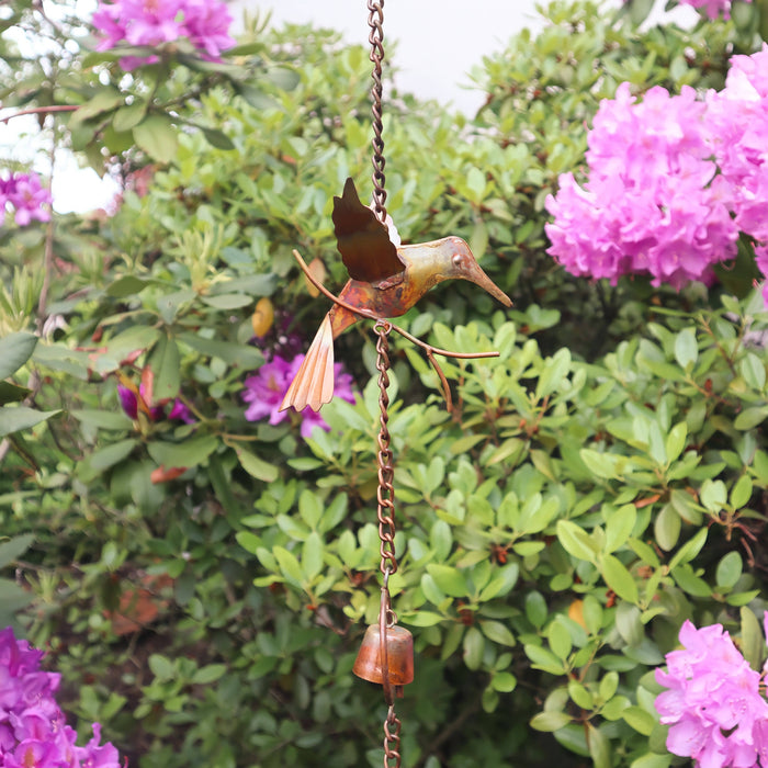 Happy Gardens - Hummingbirds and Bells Rain Chain