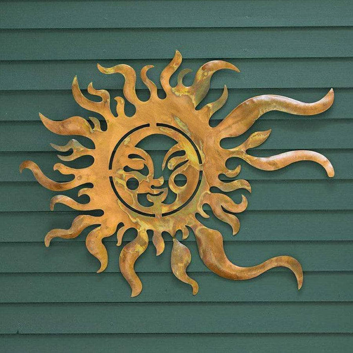Happy Gardens - Large Flamed Sun Face Wall Decor