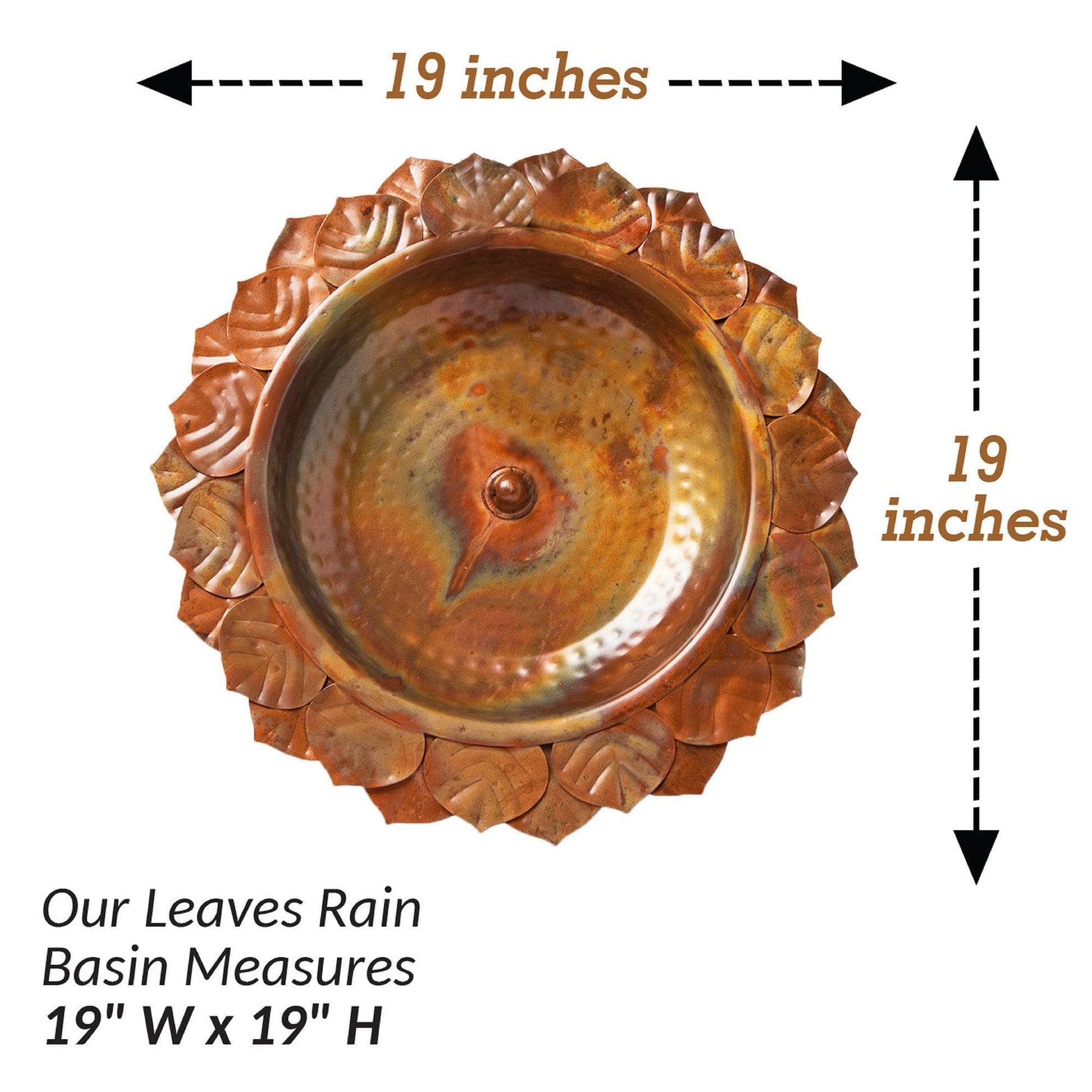 Happy Gardens - Leaf Rain Chain Receptacle