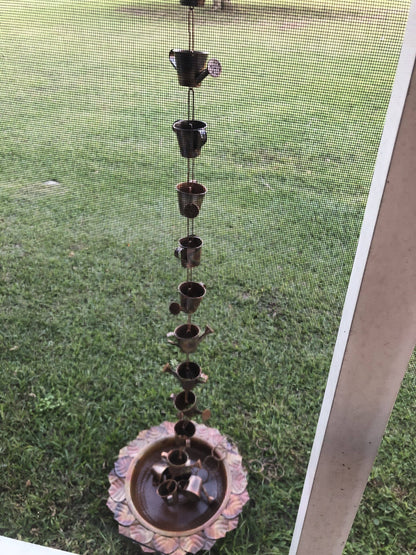Happy Gardens - Leaf Rain Chain Receptacle