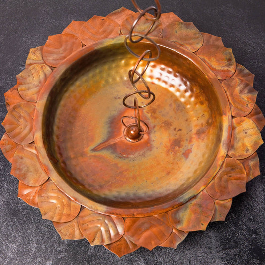 Happy Gardens - Leaf Rain Chain Receptacle
