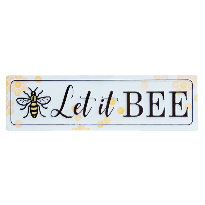 Let It Bee Embossed Metal Sign-Gardening Accessories-Happy Gardens