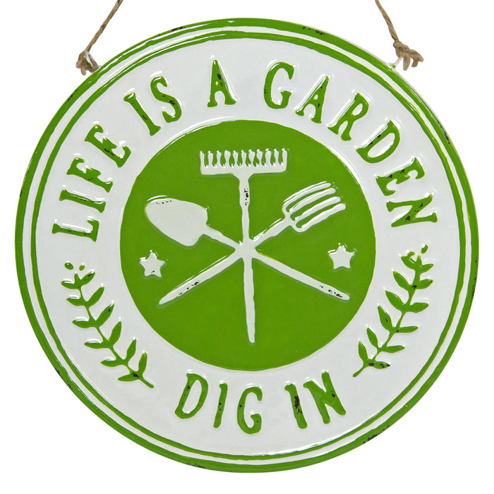 "Life Is A Garden" Metal Sign-Gardening Accessories-Happy Gardens