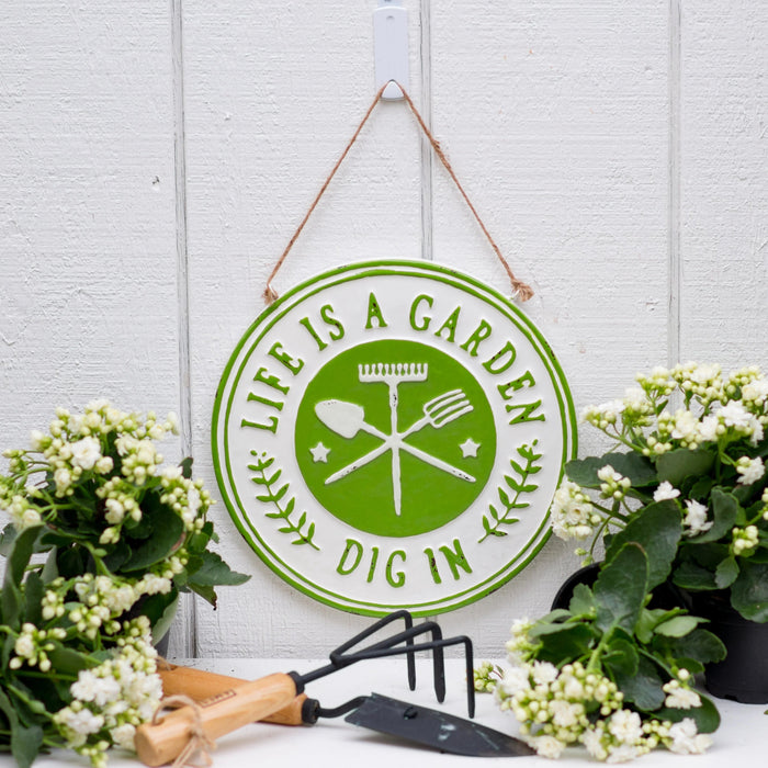 "Life Is A Garden" Metal Sign-Gardening Accessories-Happy Gardens