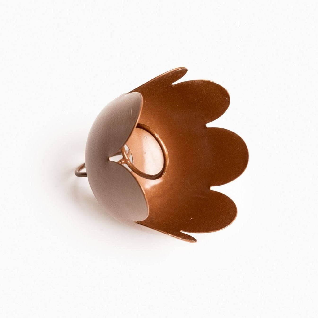 Flamed Lily Cup Rain Chain