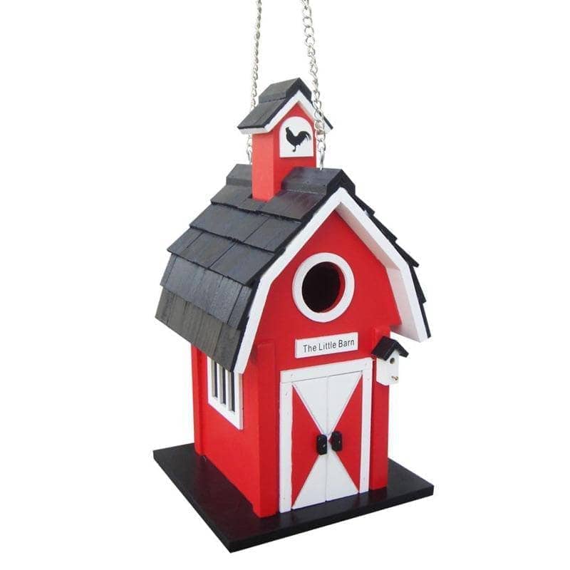 Happy Gardens - Little Red Barn Bird House Cropped View