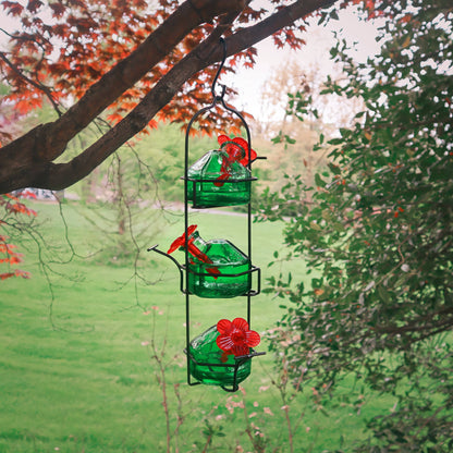 Lunch Pail Hummingbird Feeder, Green - Happy Gardens
