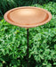 Metal Bird Bath and Stake, Hammered Copper - Happy Gardens