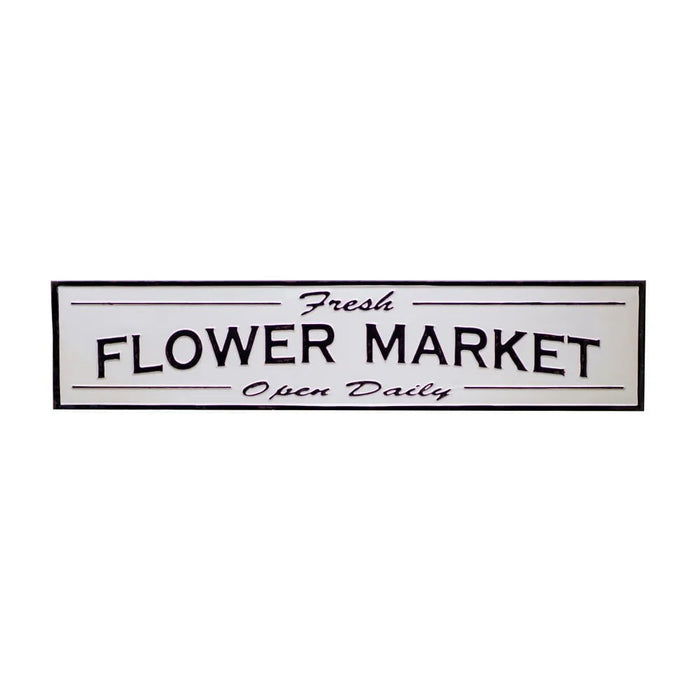 Metal "Flower Market" Sign-Gardening Accessories-Happy Gardens