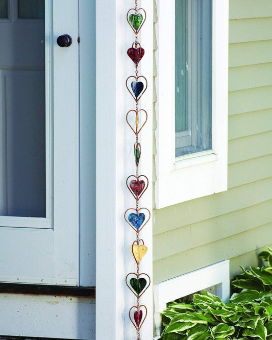 Happy Gardens - Multicolor Heart Rain Chain