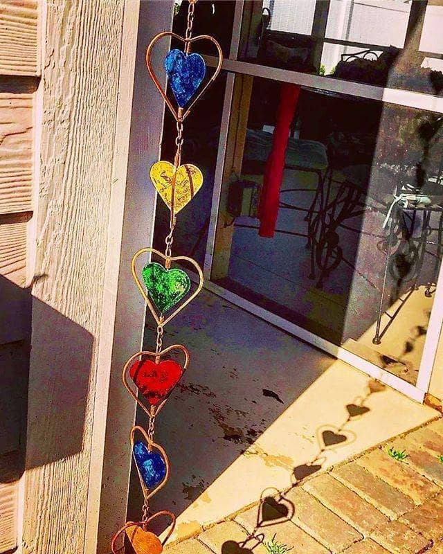 Happy Gardens - Multicolor Heart Rain Chain
