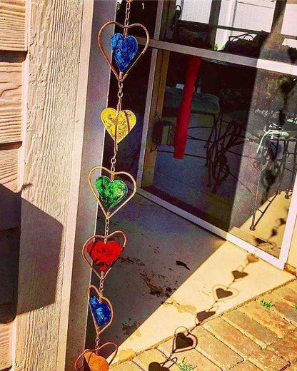 Happy Gardens - Multicolor Heart Rain Chain