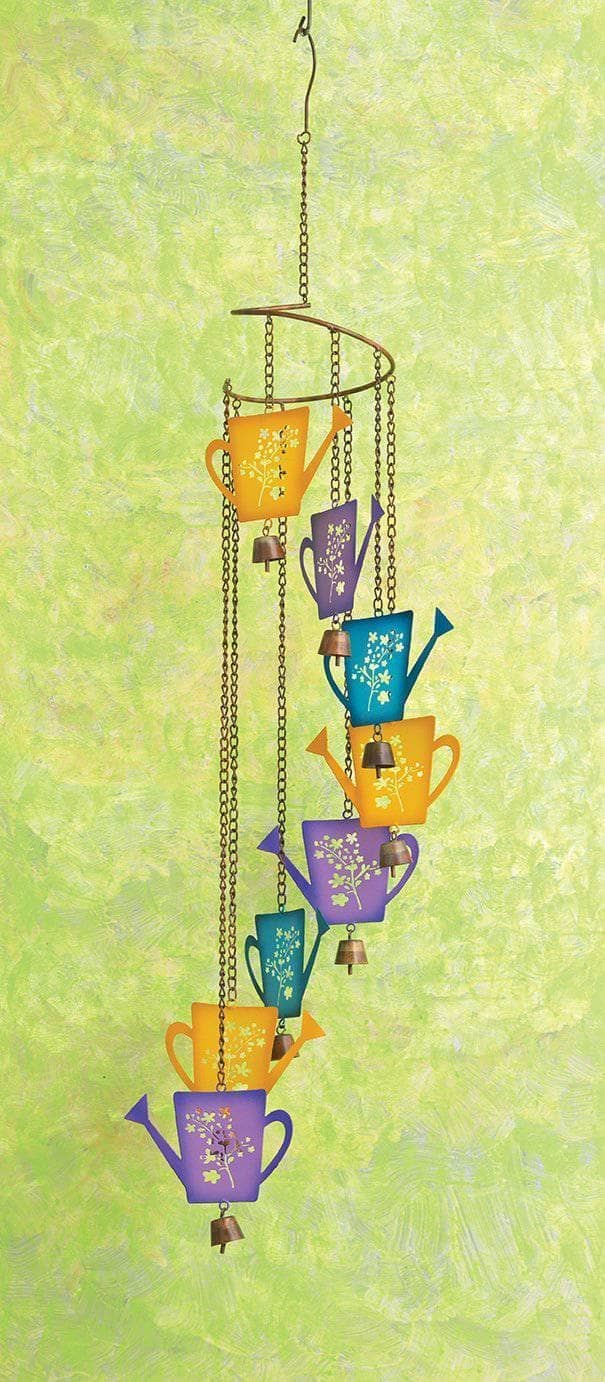 Happy Gardens - Multicolor Watering Cans Hanging Spiral Mobile