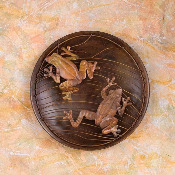 Happy Gardens - Raised Frogs Wall Decor Disc
