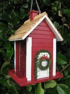 Happy Gardens - Christmas Cottage Bird Feeder