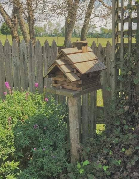 Rustic Log Cabin Bird House-Made In The USA-Happy Gardens