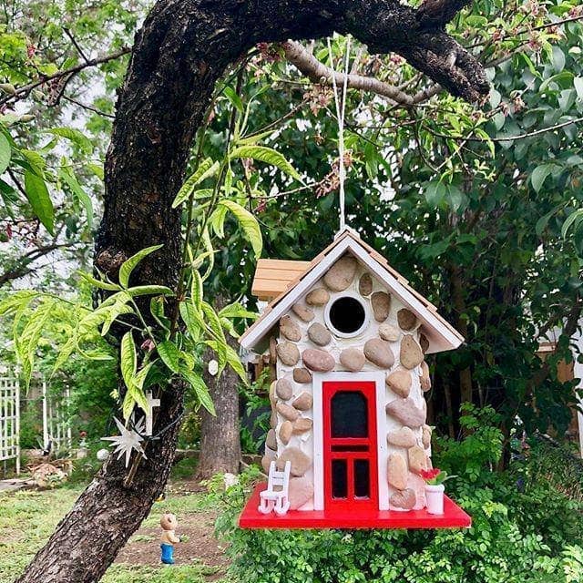 Happy Gardens - Stone Cottage Bird House