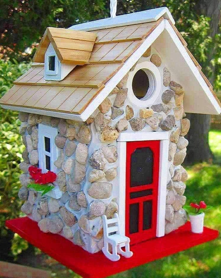 Happy Gardens - Stone Cottage Bird House