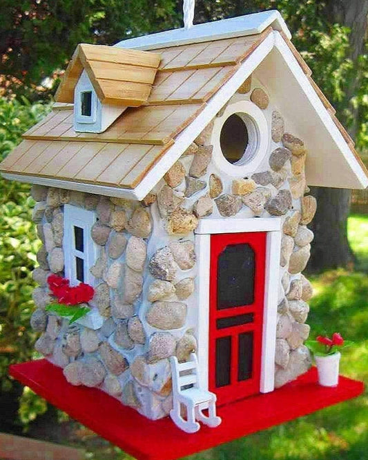Happy Gardens - Stone Cottage Bird House