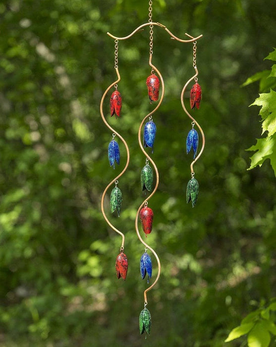 Happy Gardens - Triple Bell Spiral Multicolor Wind Chime