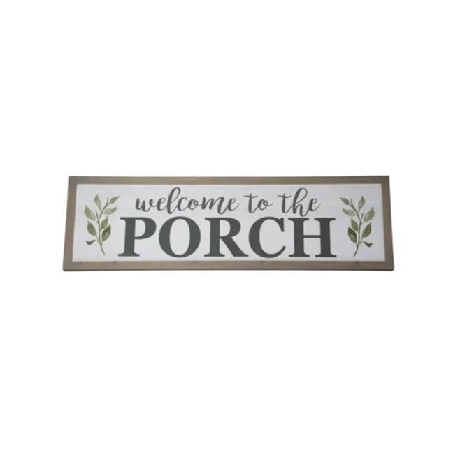 "Welcome To The Porch" Wooden Sign-Gardening Accessories-Happy Gardens