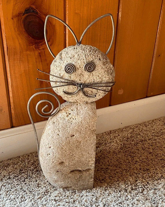 Happy Gardens - Whiskered Cat Garden Statue
