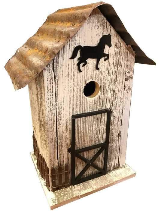 White Stable Birdhouse - MADE IN THE USA! - Happy Gardens