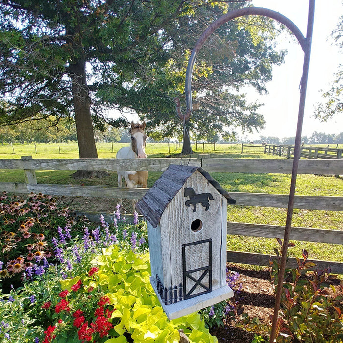 White Stable Birdhouse - MADE IN THE USA! - Happy Gardens