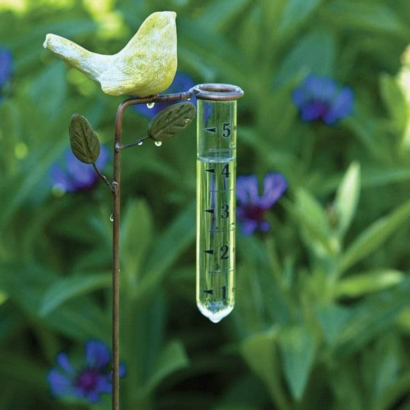 Happy Gardens - Yellow Bird Rain Gauge